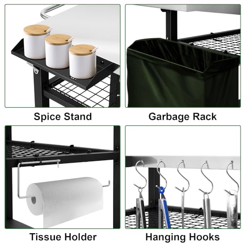 Outdoor Grill Cart Pizza Oven Stand