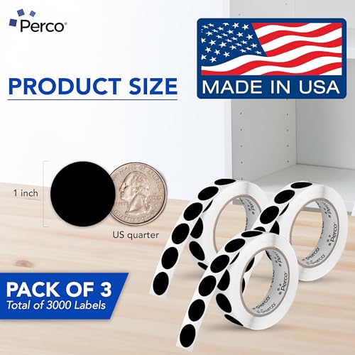 Black Perforated Round Circle Dot Sticker 1 (3 Count)