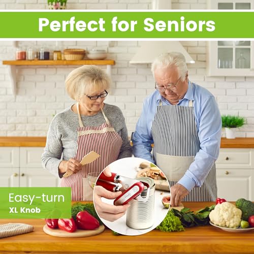 Stainless Steel Manual Can Opener with Soft Grip Handles