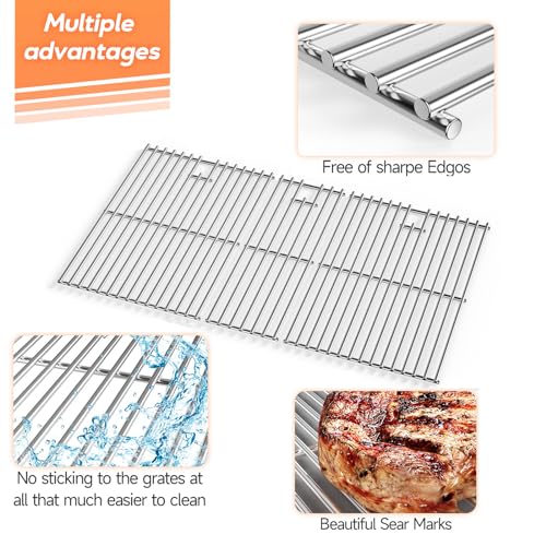 16.96'' x 28.7'' Stainless Steel Cooking Grates for Nexgrill