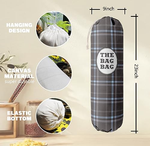 Classic Buffalo Check Plaid Grocery Bags Holder Organizer
