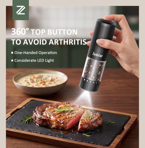 Electric Rechargeable Salt and Pepper Grinder Set (95 95)