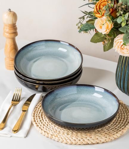 9.0" Ceramic Pasta Bowls Set of 4 (4 Count)