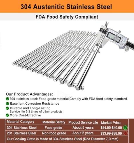 17.5" Stainless Steel Grill Grates