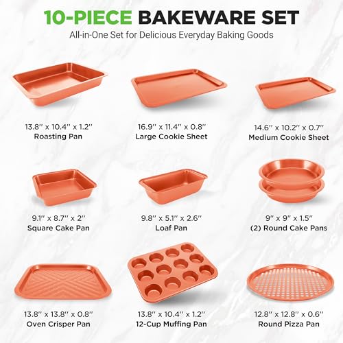 10 Piece Oven Baking Pans Set