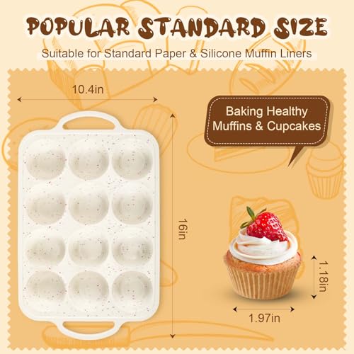 2 Silicone Muffin Pans with 200 Liners (2 Count)