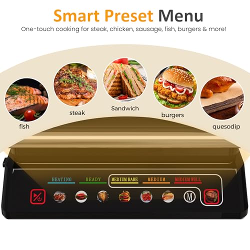 Indoor Grill & Griddle with Preset Menu