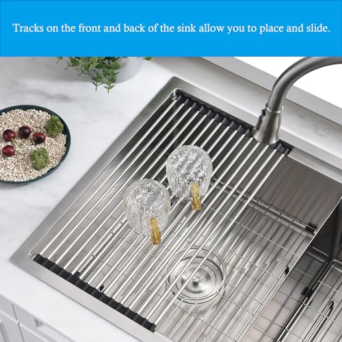 33 Inch Drop In Double Bowl Kitchen Sink