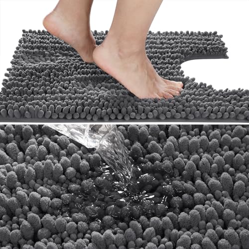 Toilet Rug U Shaped Washable 24x20 Inch