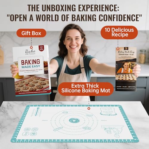 Silicone Baking Mat with 10 Useful Recipes