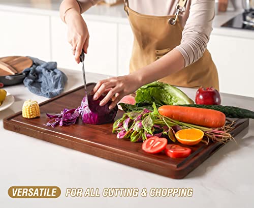 XL Large Solid Walnut Wood Cutting Board for Kitchen 20x15 in