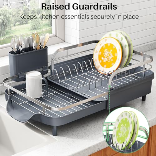 Expandable Dish Drying Rack for Small Kitchen Counter