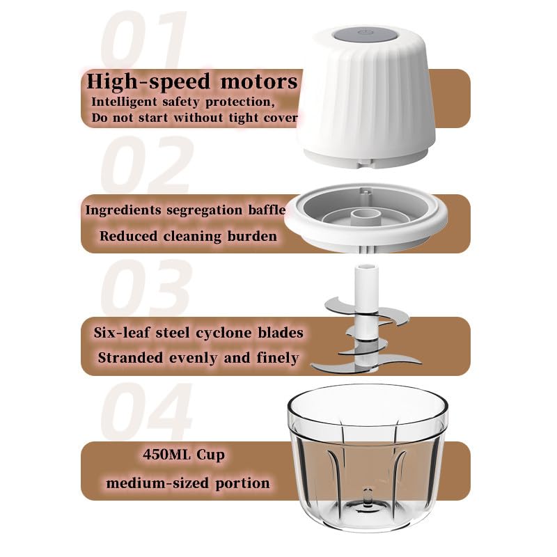 450ML Electric Garlic Chopper