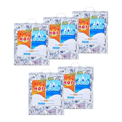 Hot and Cold Insulated Bags for Food Delivery (5 Count)