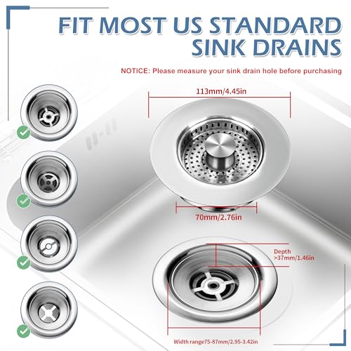 3 in 1 Kitchen Sink Stopper (2 Count)