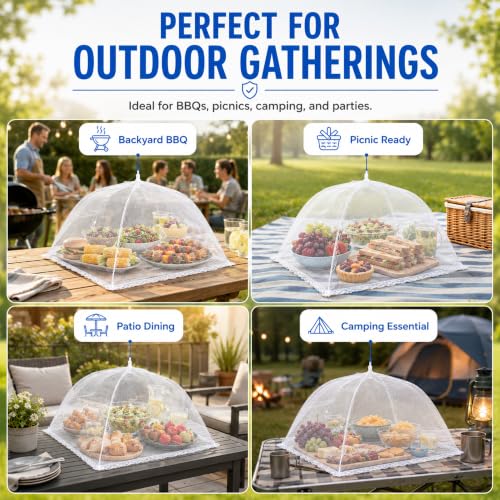 Mesh Food Covers for Outdoors (6 Count)