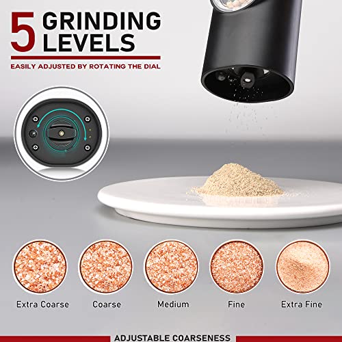 Electric Salt and Pepper Grinder Set of 2
