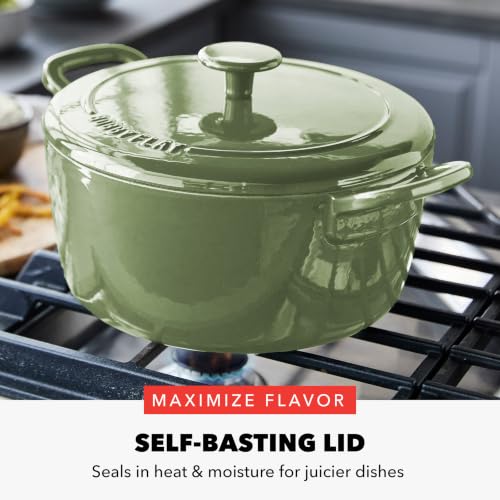 x Bobby Flay 5.5QT Enameled Cast Iron Dutch Oven With Lid