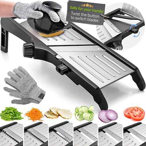 Gramercy Adjustable Mandoline Waffle Slicer for Kitchen