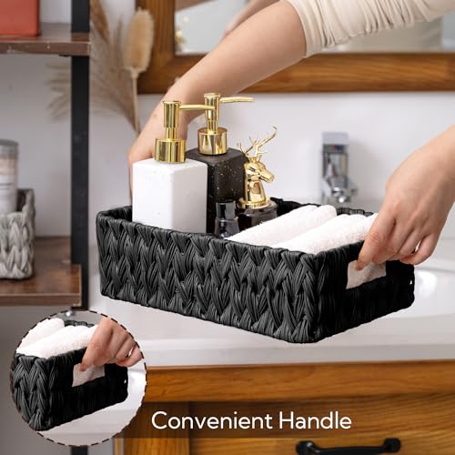 Wicker Storage Baskets for Shelves (2 Count)