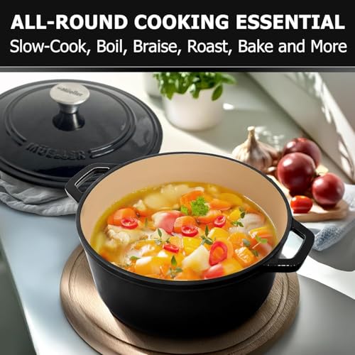 MUELLER HOME 7.5 QT Enameled Cast Iron Dutch Oven