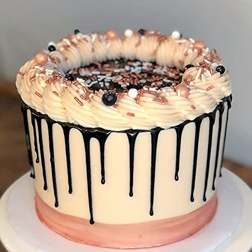 Sprinkles for Cake Decorating Edible Cake Decorations Fancy Rose Gold Sprinkles Cupcake Decorations Cake Sprinkles for Cupcake Decorating Rose Gold Cake Decorations Sugar Pearls (4 Ounce)