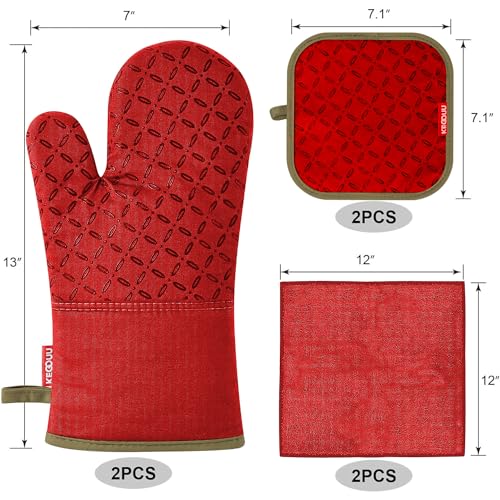 Oven Mitts and Pot Holders 6pcs Set