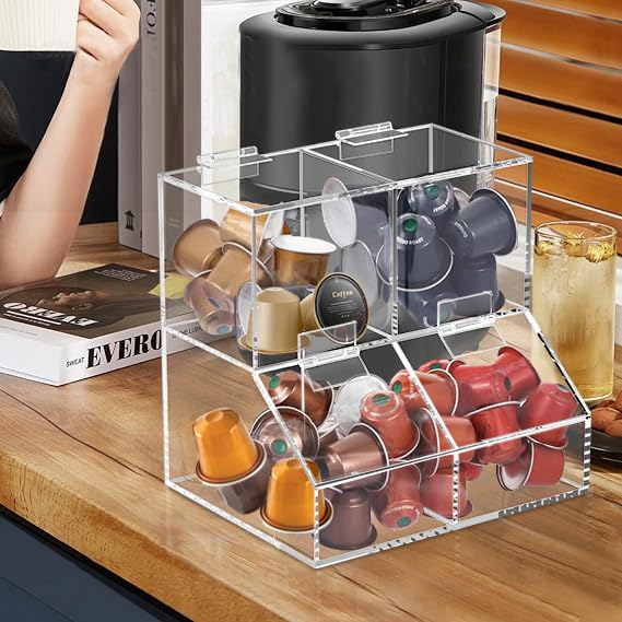 8611 Clear Countertop Storage for Coffee Capsules