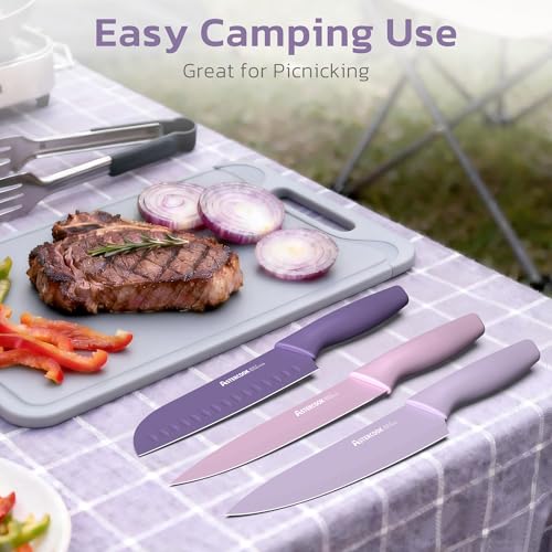 Knife Set 13 Pieces Kitchen Knives Set with Healthy Anti (13 Count)
