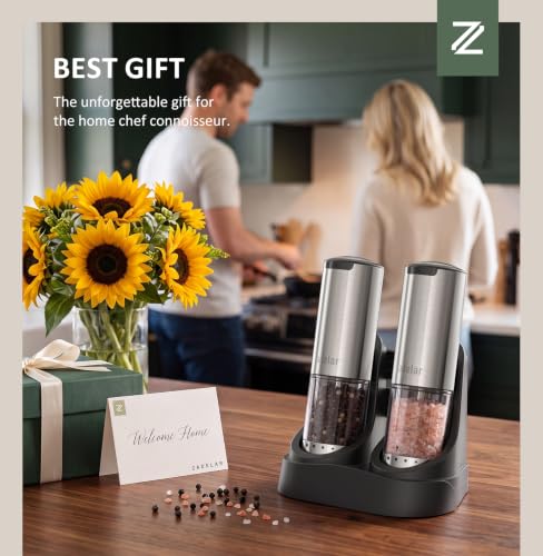 Electric Rechargeable Salt and Pepper Grinder Set (3.2123 Fl Oz)