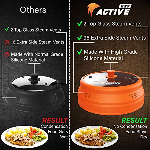 Collapsible Microwave Cover for Food