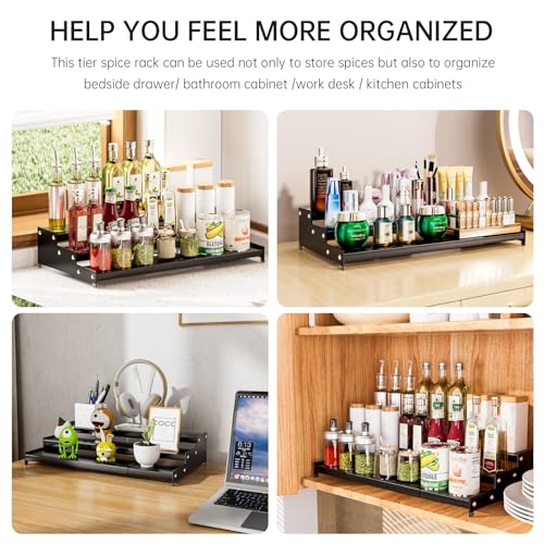 Expandable Carbon Steel Spice Rack Organizer for Pantry