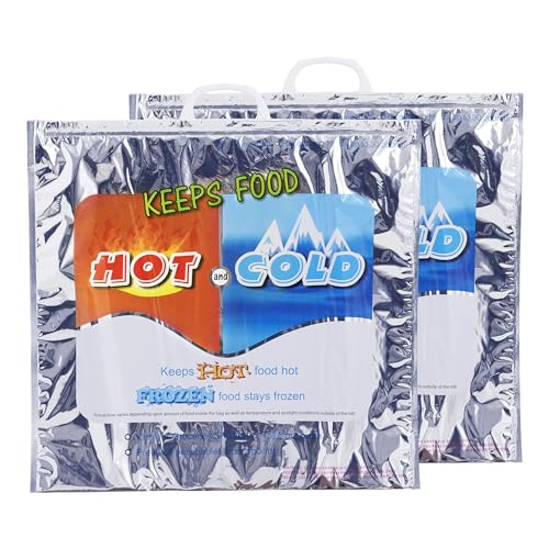 Hot and Cold Insulated Bags for Food Delivery (2 Count)