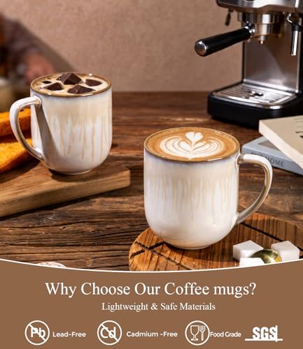 12OZ Ceramic Coffee Mugs Set of 6 (6 Count)