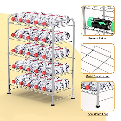 Water Bottle Holder Organizer 5 Tier Water Bottle Storage Rack