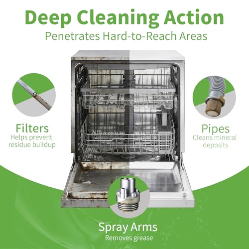 Dishwasher Cleaner Tablets and Deodorizer (24 Count)