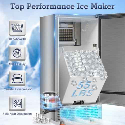 Under Counter Commercial Ice Maker 100LBS
