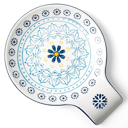 Spoon Rest 5.5" Ceramic Spoon Holder for Stove Top