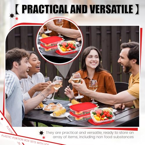 18 Pcs 33 oz Plastic Food Storage Containers with Lids (18 Count)