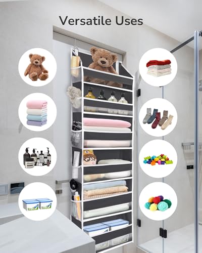 Over The Door Organizer with 6 Large Pockets 12 Side Pockets
