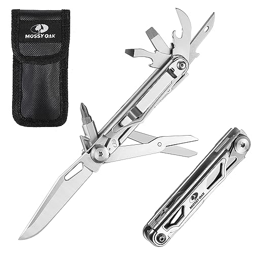 12-in-1 Multitool Pocket Knife with Pouch & Clip