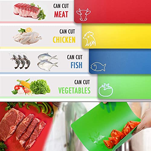 Plastic Cutting Boards for Kitchen (7 Count)