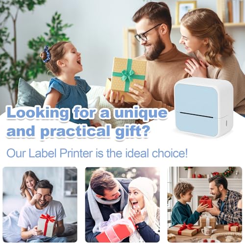 Sticker Printer with 4 Roll Paper Portable Thermal Inkless Printer