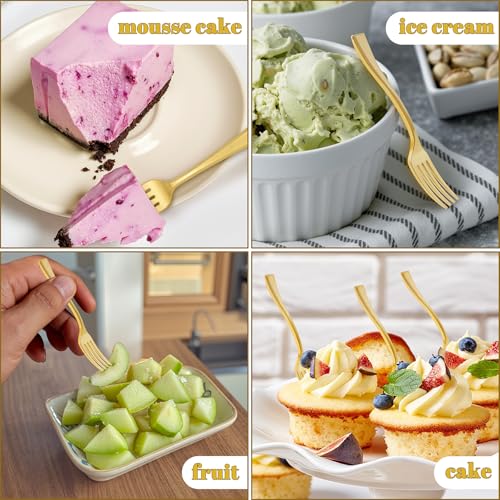 Disposable Plastic Mini Forks 300 Pieces 4 Inches (300 Count)