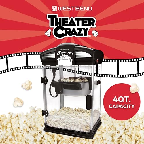 Stir Crazy Movie Theater Popcorn Popper (4 Qt. Count)