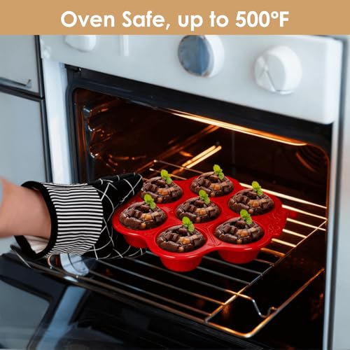 2 Pack Red Ceramic Muffin Pans (2 Count)