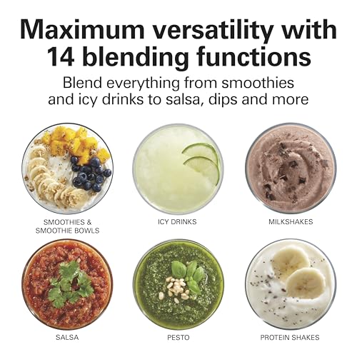 Wave Crusher Blender for Smoothies With 40 Oz Glass Jar