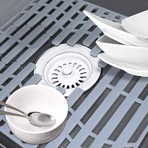 Sink Mat Sink Protectors for Kitchen Sink Skid Resistance PVC Free Silicone Sink Mat