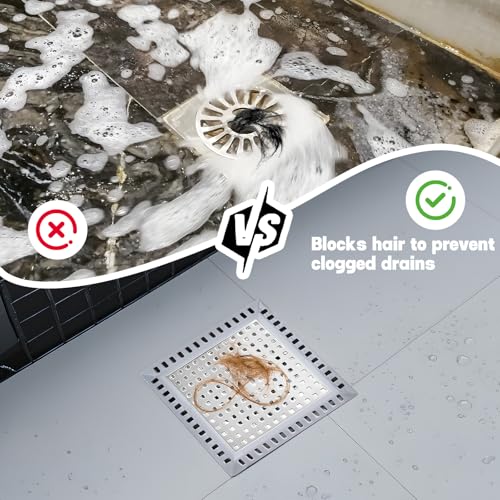 2PCS Shower Drain Hair Catcher