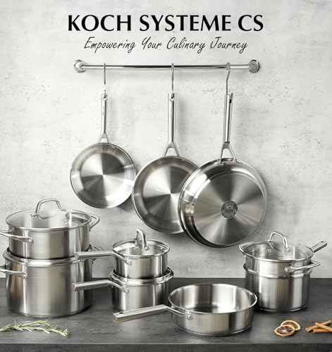 Stainless Steel Cookware Set 17 Piece with 5 Layer Base